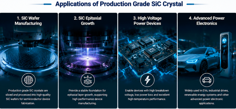 Applications of Dummy Grade SiC Crystal